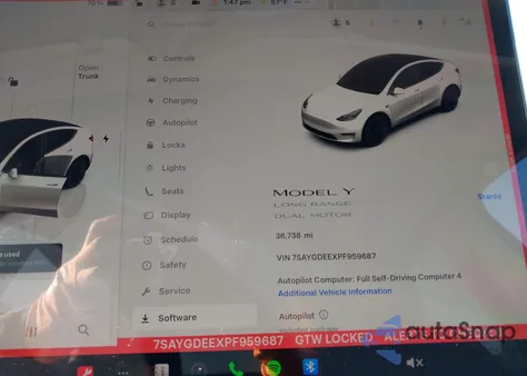 2023 Tesla Model Y Awd/Long Range Dual Motor All-Wheel Drive from USA, damaged, VIN 7SAYGDEEXPF959687